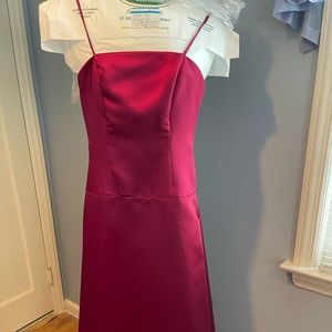 Bridesmaid’s dress worn once and dry cleaned! Deep maroon color!